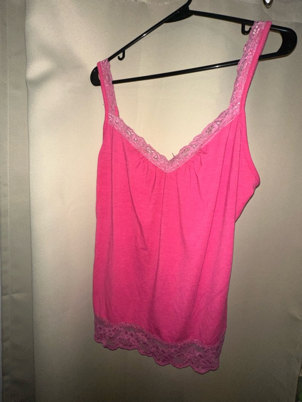 VTG Y2K Cato pink lace detail camisole tank top women’s size xl